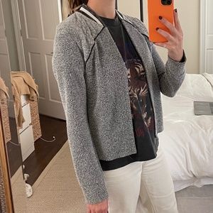Anthropologie - Dolan Track Quilted Gray & Black Jacket